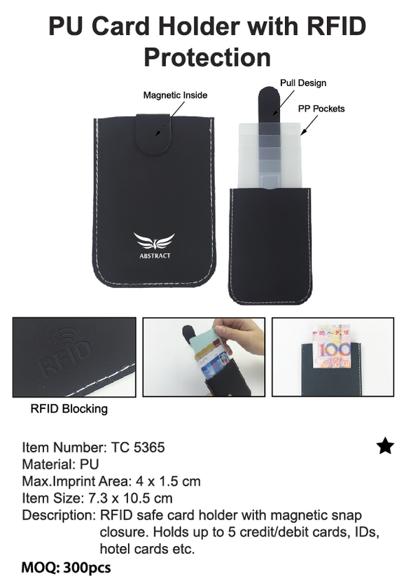 PU Card Holder with RFID Protection - Tredan Connections
