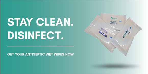 Antiseptic wet wipes that disinfects
