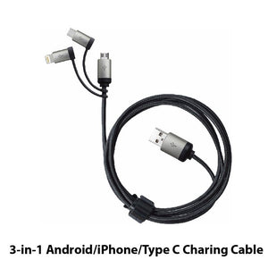 3-in-1 Android/iPhone/Type-C Charging Cable - Tredan Connections
