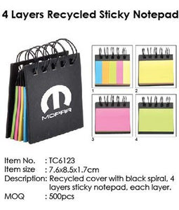 4 Layers Recycled Sticky Notepad - Tredan Connections