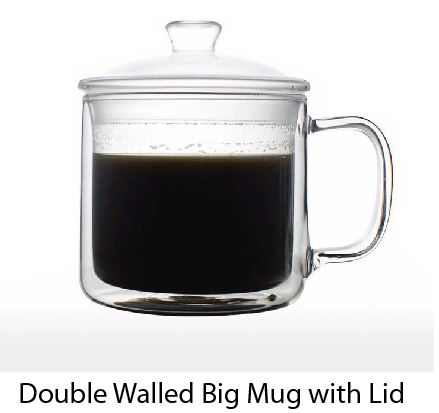 Double Walled Big Mug with Lid - Tredan Connections