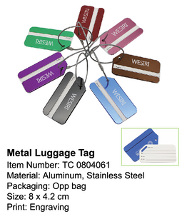 Metal Luggage Tag - Tredan Connections