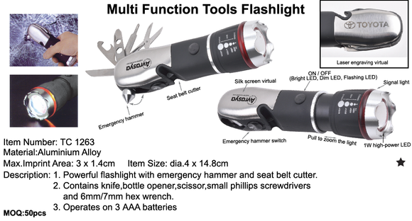 Multi Function Tools Flashlight - Tredan Connections