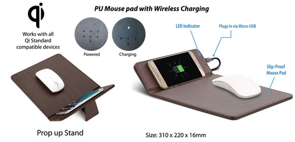 PU Mouse pad with Wireless Charging - Tredan Connections