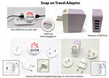 Rectangular Snap on Travel Adaptor - Tredan Connections