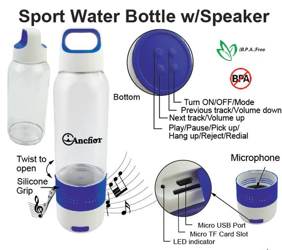 Sport Water Bottle with Speaker - Tredan Connections