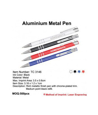 Aluminium Metal Pen - Tredan Connections