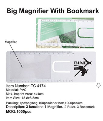 Big Magnifier with Bookmark - Tredan Connections