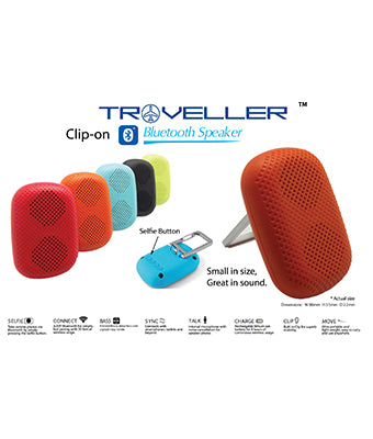 Traveller Clip-On Bluetooth Speaker - Tredan Connections