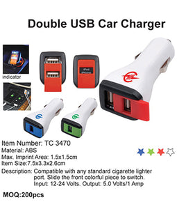 Double USB Car Charger - Tredan Connections