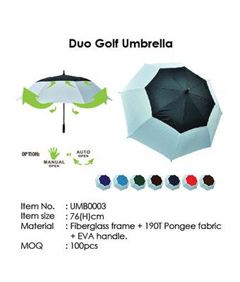 Duo Golf Umbrella - Tredan Connections