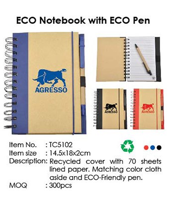 ECO Notebook with ECO Pen - Tredan Connections