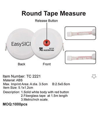 Round Tape Measure - Tredan Connections