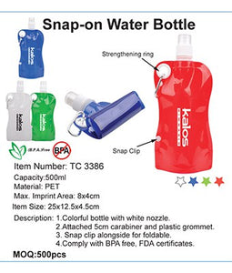 Snap-on Water Bottle - Tredan Connections