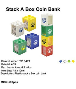 Stack A Box Coin Bank - Tredan Connections