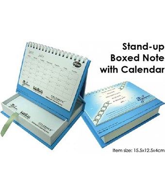 Stand-up Boxed Note with Calendar - Tredan Connections
