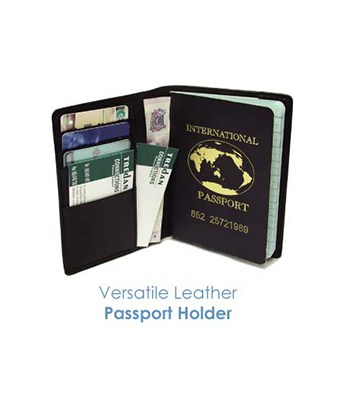 Versatile Leather Passport Holder - Tredan Connections