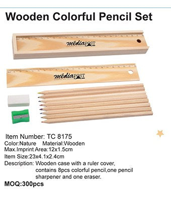 Wooden Colorful Pencil Set - Tredan Connections